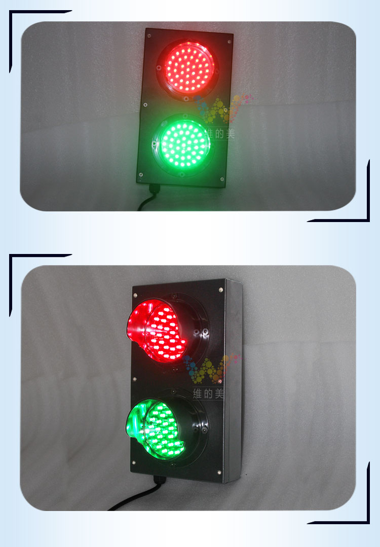 100mm red green LED light PC mini traffic signal light Wide Way