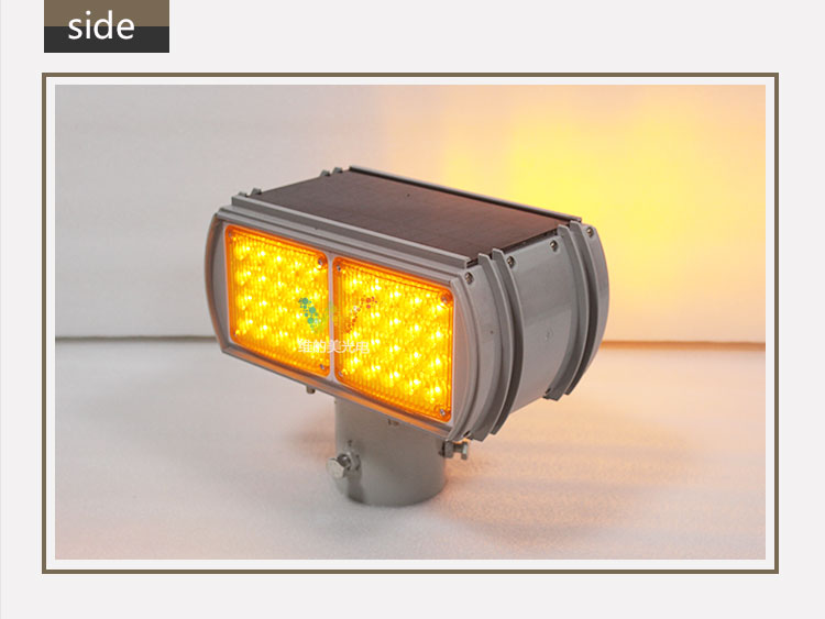 New design integrated yellow LED flashing light solar warning signal