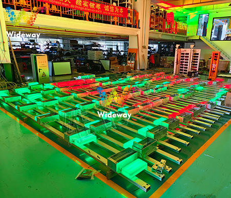 Installation Of Factory Produced Luminous Floor Tiles—factory Prefabricated Aging Tests