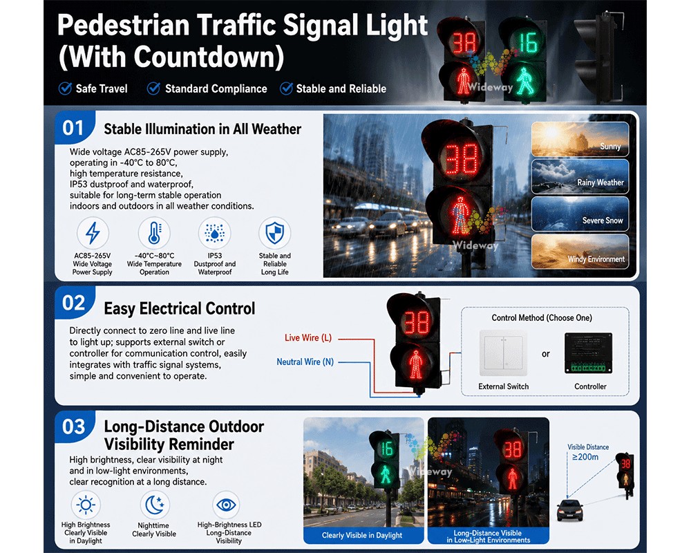 300mm Two Light Pedestrian Countdown Signal (2)