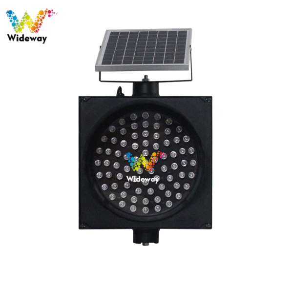 300mm Yellow Flashing Solar Powered Warning Lights