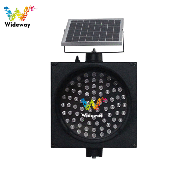 300mm Blue Flash Solar Powered Warning Lights3