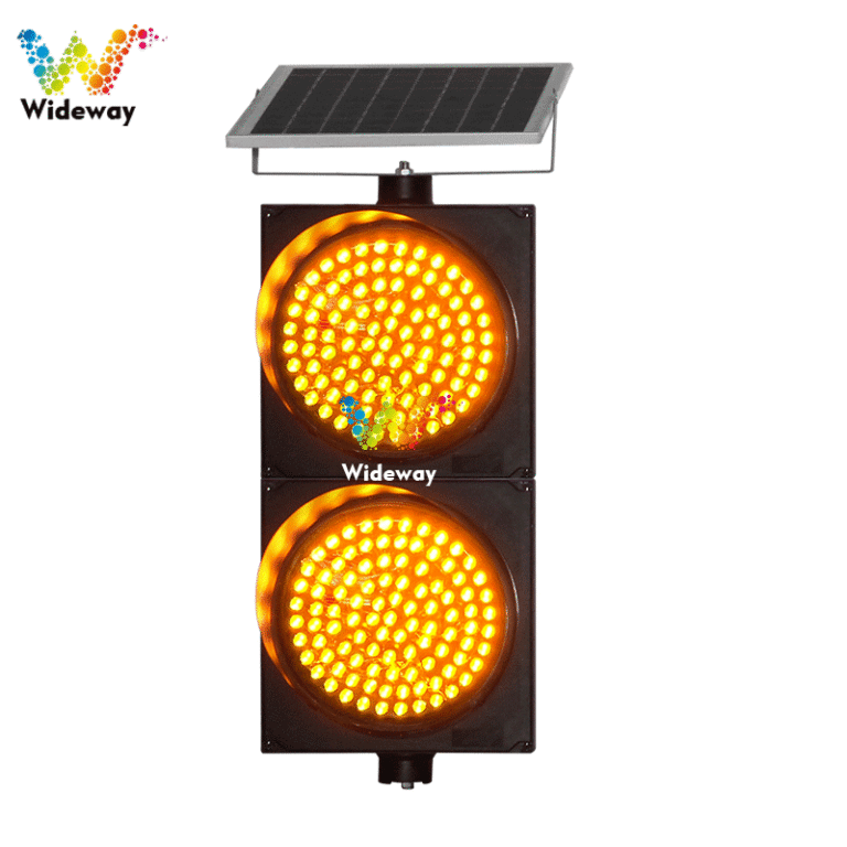 300mm Yellow Flashing Two Aspects Solar Powered Warning Lights