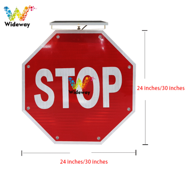 800x800mm Stop Solar Traffic Signs