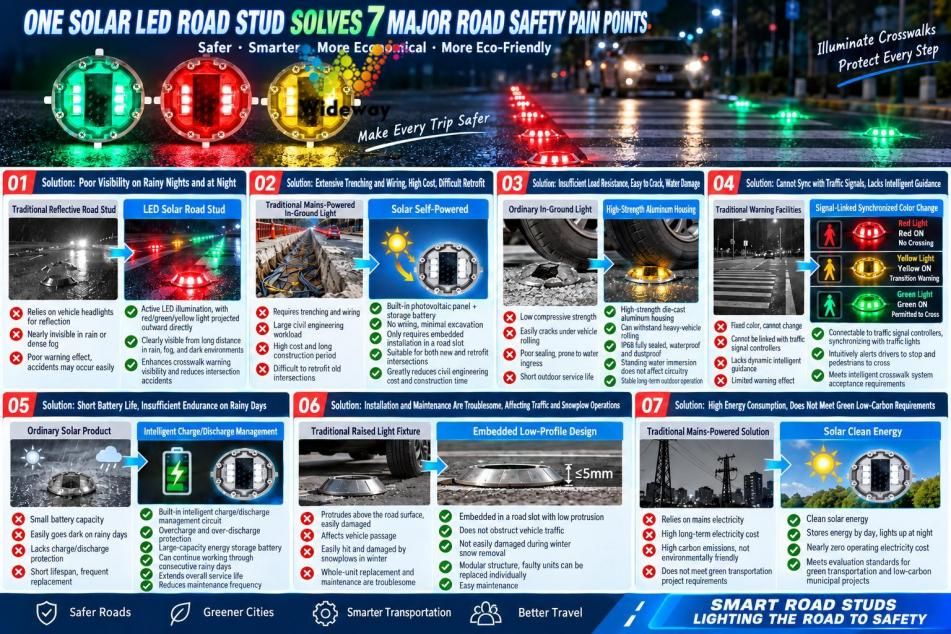 Solar Round Road Stud 143mm 3