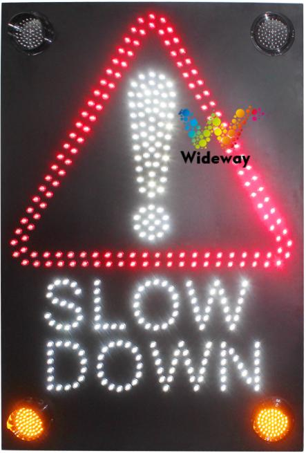 Solar Slow Down Sign 1600×1100mm 1