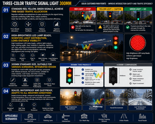 300mm Three Light Traffic Signal (3)