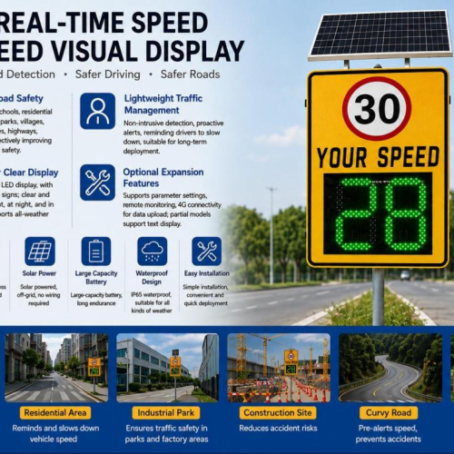 600×850mm Solar Radar Speed Traffic Sign 3