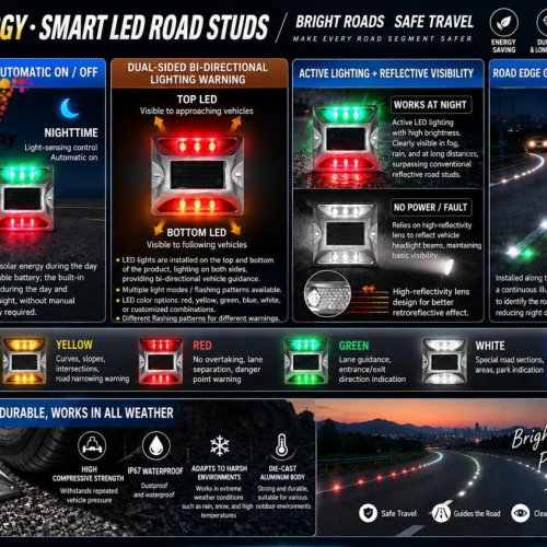 Solar 6led Dual Color Road Stud 2